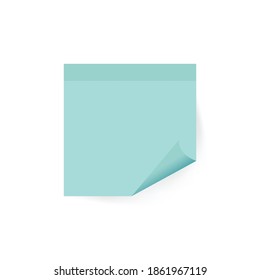 blank  note or memo paper on white background vector
