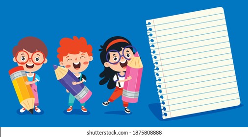 Blank Note Paper For Children Education