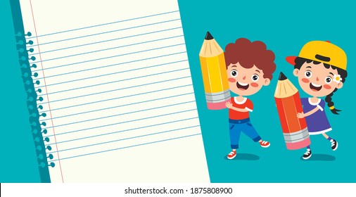 Blank Note Paper For Children Education