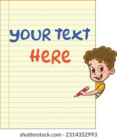 Blank Note Paper For Children Education