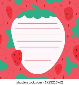 Blank Note Paper with a colorful background, ready for your message. Vector illustration.
