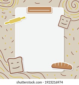 Blank Note Paper with a colorful background, ready for your message. Vector illustration.