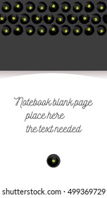 Blank note paper with a header, ready for your message. Vector illustration.