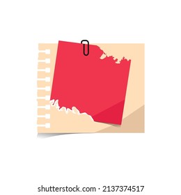 Blank note paper illustration design