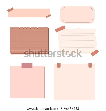 Blank note paper notebook clipart