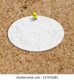 blank note paper on cork board