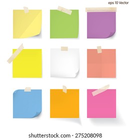 Blank Note Paper Set Stock Vector (Royalty Free) 275208098 | Shutterstock