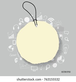 Blank note papers, ready for your message. Vector illustration.