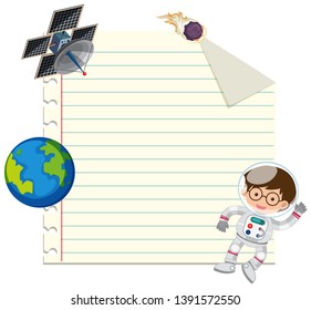 Ilustración del tema del espacio de notas en blanco