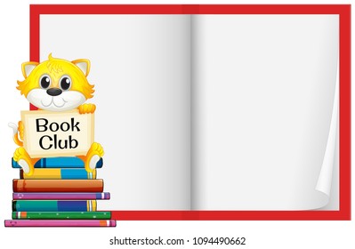 Eine leere Note und Tiger-Illustration