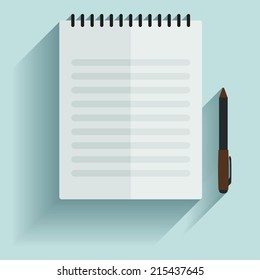 Blank notebook.