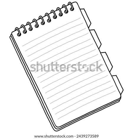 Blank Notebook Drawing Vector Illustration