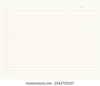 Cuaderno en blanco con papel rayado