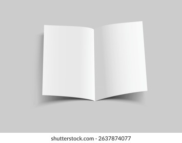 Blank notebook, mockup open notebook, album, booklet, brochure, magazine. 3D style realistic vector illustration 