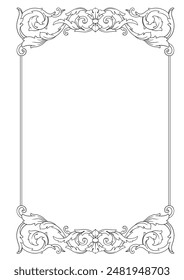 Blank Notebook Page Calligraphic Flourish