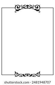 Blank Notebook Page Calligraphic Flourish