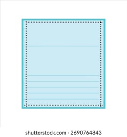 Blank Notebook Page Simple Minimal Design Stationery Office School Work