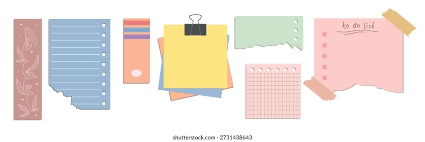 blank notebook page template design sticky note paper 