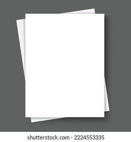 Blank notebook paper sheet vector illustration	