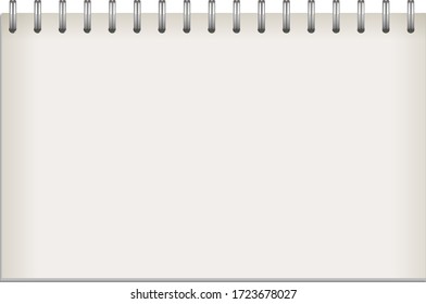 Ilustración de fondo de plantilla de bloc de notas en blanco
