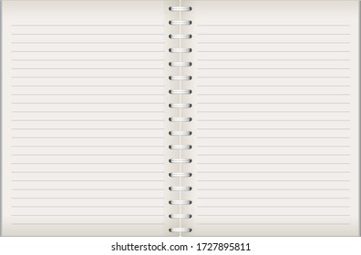 Blank notebook template background illustration