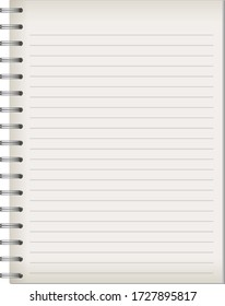 blank notebook template background illustration