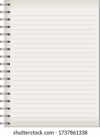 Blank notebook template background illustration