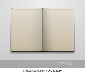 Blank notebook template - Vector illustration.