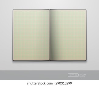 Blank notebook template - Vector illustration.