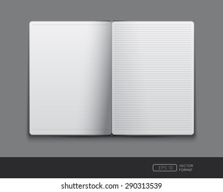 Blank notebook template - Vector illustration.