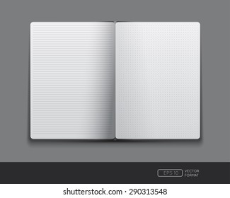 Blank notebook template - Vector illustration.