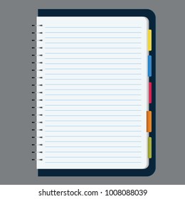  blank notebook vector illustration