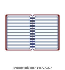 blank notepad open symbol isolated