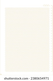 Blank notepad sheet. Templates for handwritten notes. Set of vector sheets - squared, ruled and empty. Realistic shadows along the contour and in the holes. Blank template for lists, plans and notes.
