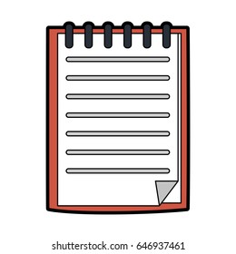 blank notepad stationery tool icon image 