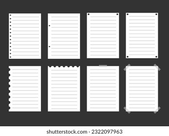 blank notepad template design set