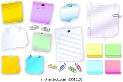 Blank notes and paperclips