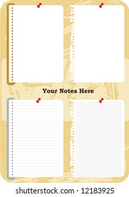 blank notes vector illustration