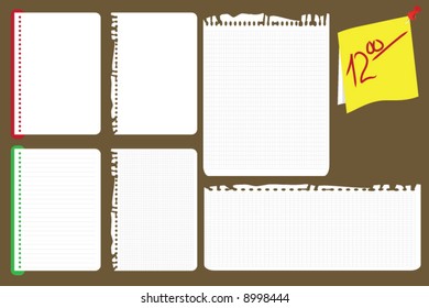 blank notes vector illustration