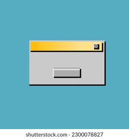 página de notificación en blanco con estilo de imagen en píxeles