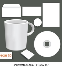 Blank object for text or slogan, White object,vector