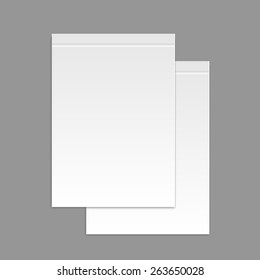 Blank Office Paper Mock-Up. Vector Illustration.
