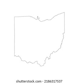 Blank Ohio Vector Map Silhouette Illustration Stock Vector (Royalty ...