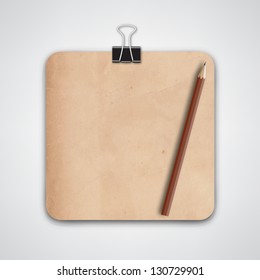 Blank Old Note Paper Vector