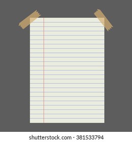 Blank old paper isolated on dark background