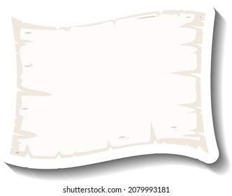 Blank old paper on white background illustration
