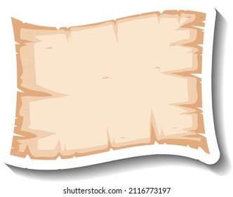Blank old paper on white background illustration