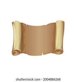 Blank old paper scroll cartoon vector illustration