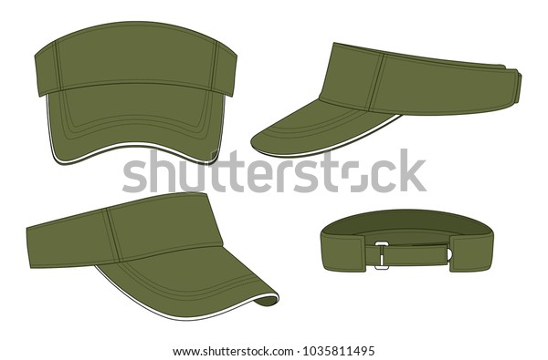 olive green visor