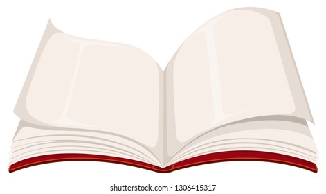 A blank open book illustration